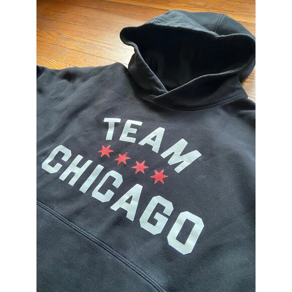 LULULEMON 'Team Chicago' Black Hoodie w/CFD Patches sz L - Picture 2 of 11
